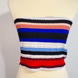 Striped Smocked Tube Top